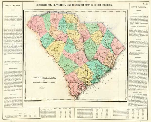 92-Southeast Map By Henry Charles Carey  &  Isaac Lea