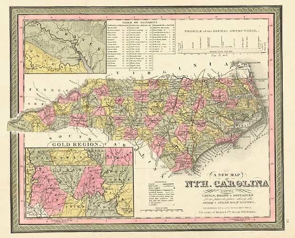 14-Southeast Map By Samuel Augustus Mitchell