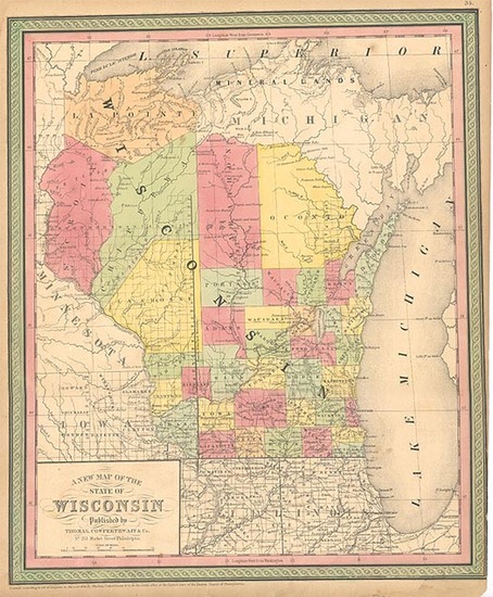 92-Southeast Map By Thomas Gamaliel Bradford