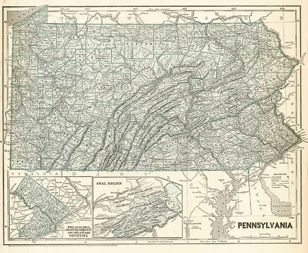 38-Mid-Atlantic Map By Sidney Morse  &  Samuel Breese