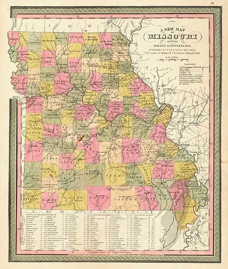 20-Midwest and Plains Map By Samuel Augustus Mitchell