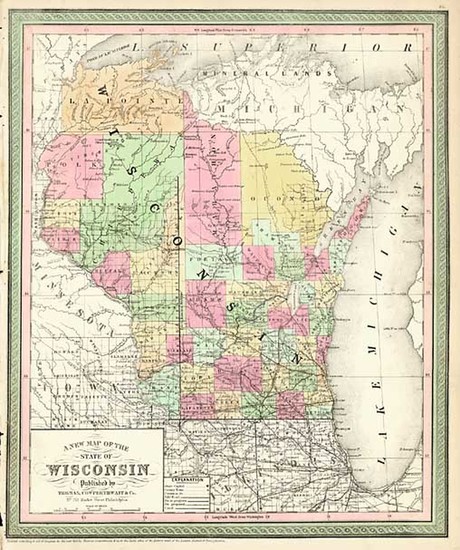 42-Midwest Map By Thomas, Cowperthwait & Co.