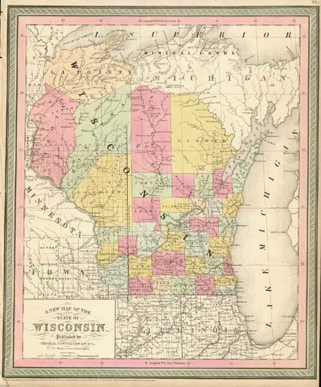 14-Midwest Map By Thomas, Cowperthwait & Co.