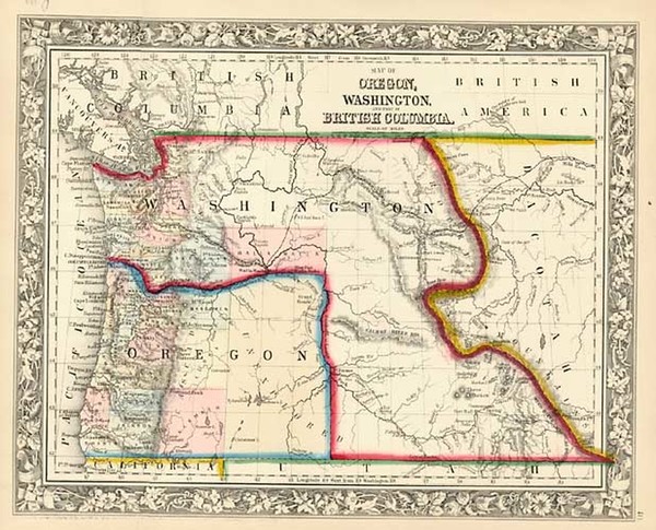 65-Rocky Mountains Map By Samuel Augustus Mitchell Jr.