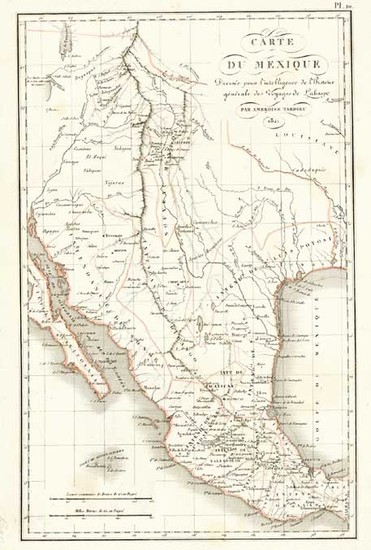 64-Texas, Southwest, Rocky Mountains and Mexico Map By Ambroise Tardieu