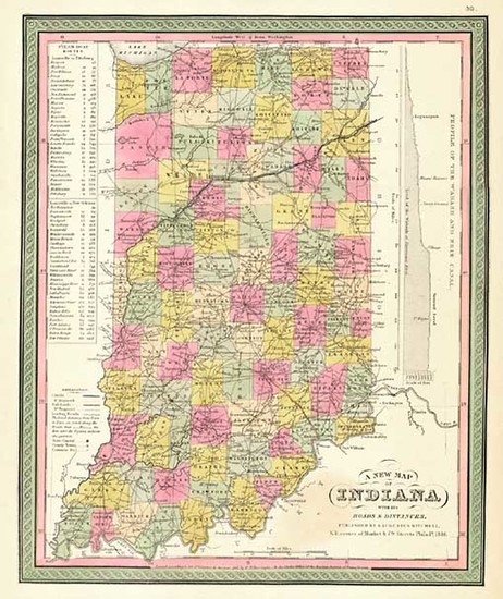 39-Midwest Map By Samuel Augustus Mitchell