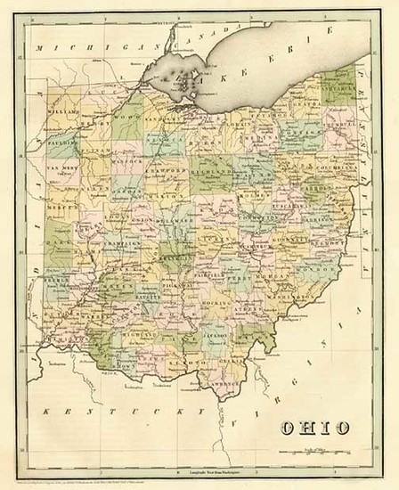 95-Midwest Map By Thomas Gamaliel Bradford