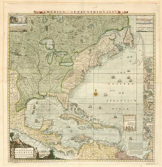 51-United States, North America and Canada Map By Henry Popple - Austen & Willdey