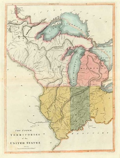 34-Midwest and Plains Map By Mathew Carey