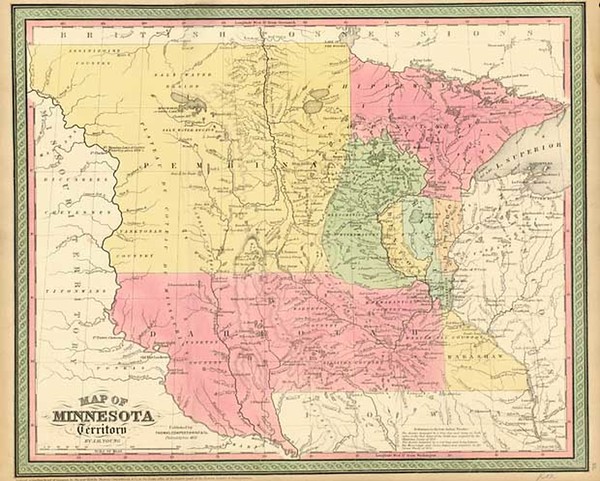 3-Midwest and Plains Map By Thomas, Cowperthwait & Co.