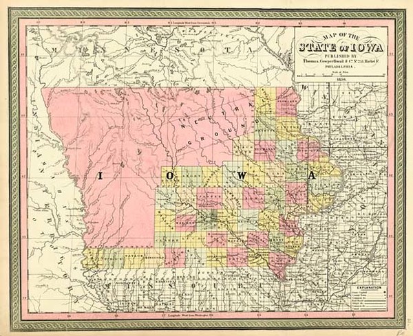 18-Midwest and Plains Map By Thomas, Cowperthwait & Co.