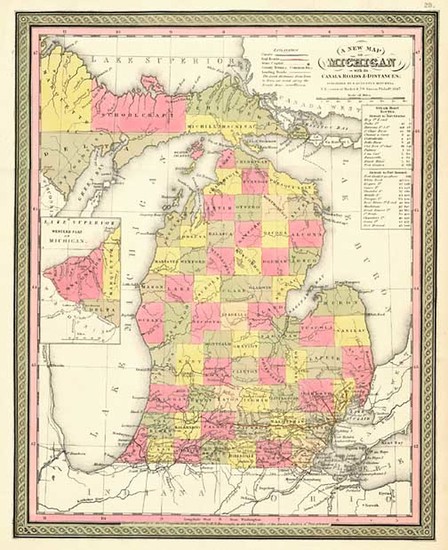 100-Midwest Map By Samuel Augustus Mitchell