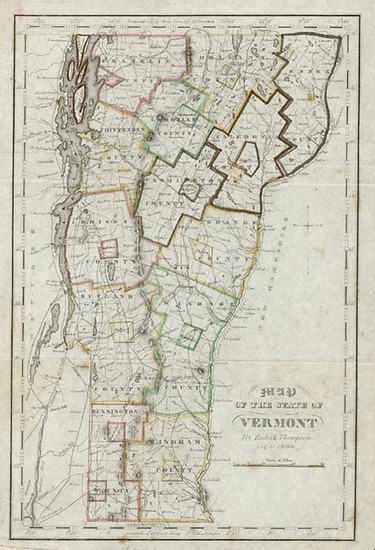 31-New England Map By Zadock Thompson