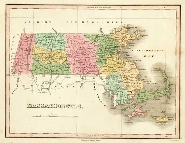 74-New England Map By Anthony Finley