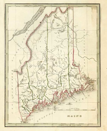 39-New England Map By Thomas Gamaliel Bradford