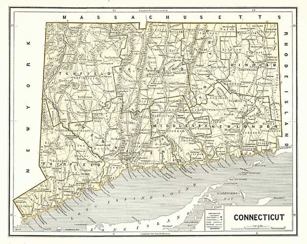 77-New England Map By Sidney Morse  &  Samuel Breese