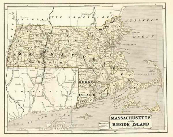 96-New England Map By Sidney Morse  &  Samuel Breese