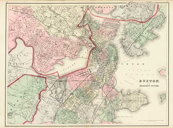 72-New England Map By O.W. Gray