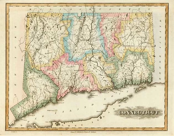 54-New England Map By Fielding Lucas Jr.