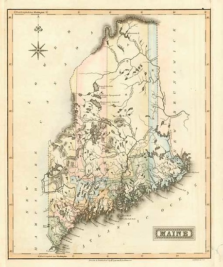 46-New England Map By Fielding Lucas Jr.