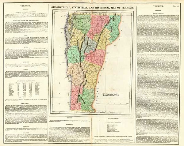 99-New England Map By Henry Charles Carey  &  Isaac Lea