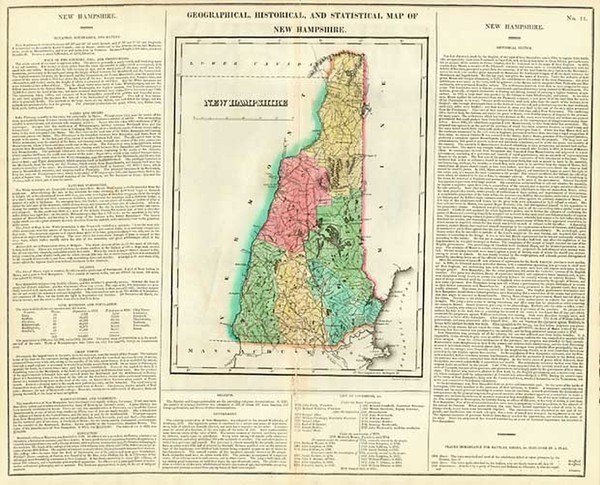 14-New England Map By Henry Charles Carey  &  Isaac Lea