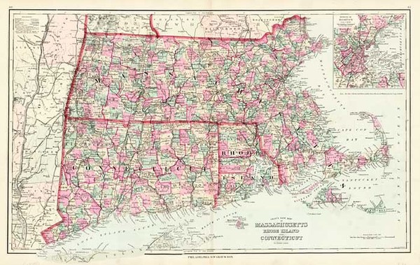 25-New England Map By O.W. Gray