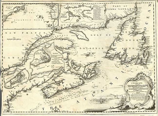 21-New England and Canada Map By Gentleman's Magazine