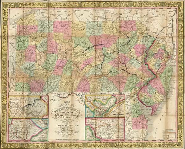 79-Mid-Atlantic Map By Samuel Augustus Mitchell