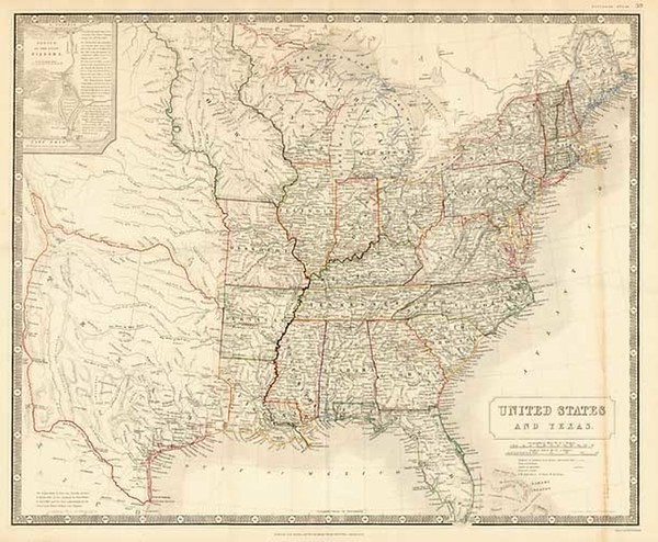 66-United States and Texas Map By Alexander Keith Johnston