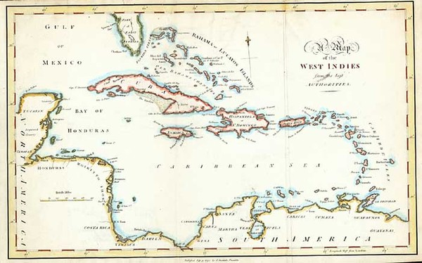 39-Caribbean Map By Jedidiah Morse