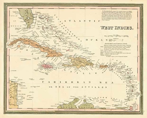 25-Caribbean Map By Henry Schenk Tanner