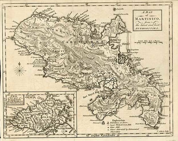 90-Caribbean Map By Gentleman's Magazine