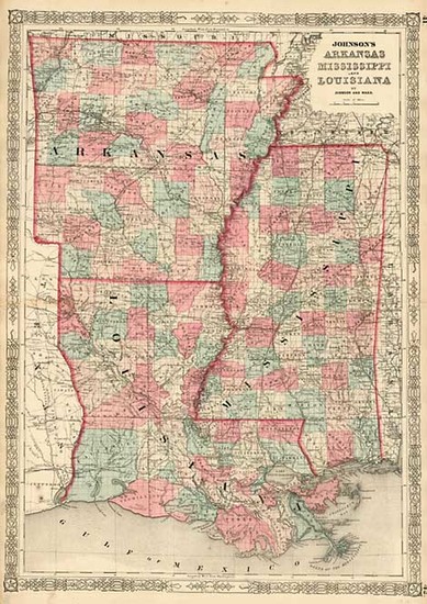 16-South Map By Benjamin P Ward  &  Alvin Jewett Johnson