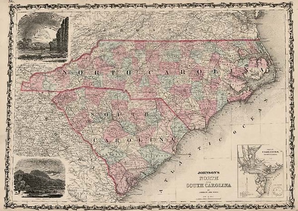 74-Southeast Map By Benjamin P Ward  &  Alvin Jewett Johnson