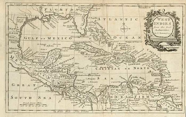 9-South, Southeast, Caribbean and Central America Map By Thomas Bowen