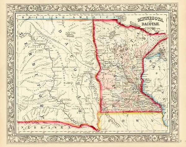 5-Midwest and Plains Map By Samuel Augustus Mitchell Jr.