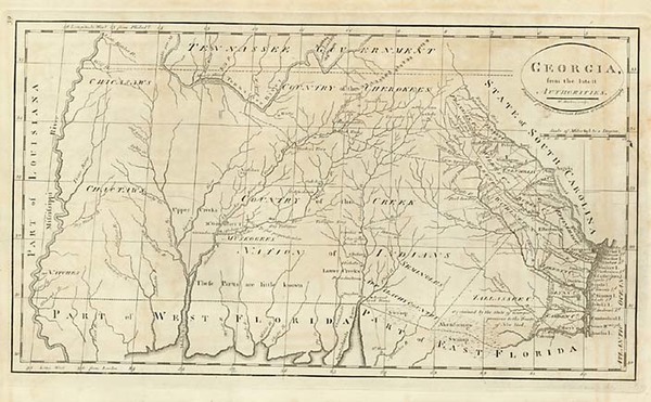 67-South and Southeast Map By Mathew Carey