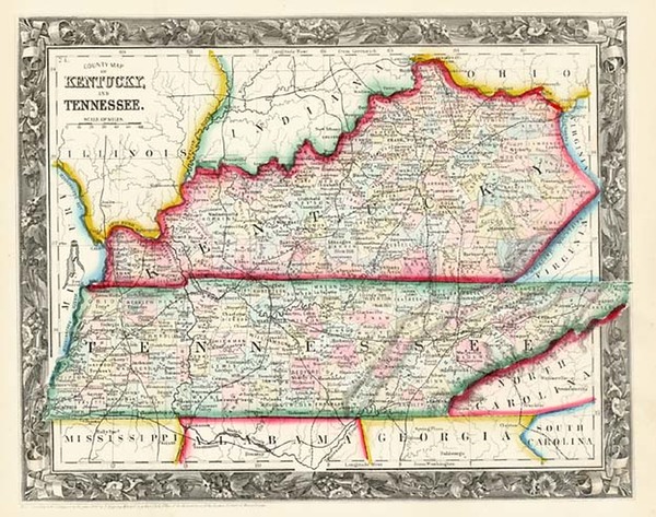 86-South Map By Samuel Augustus Mitchell Jr.