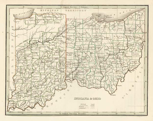 68-Midwest Map By Thomas Gamaliel Bradford