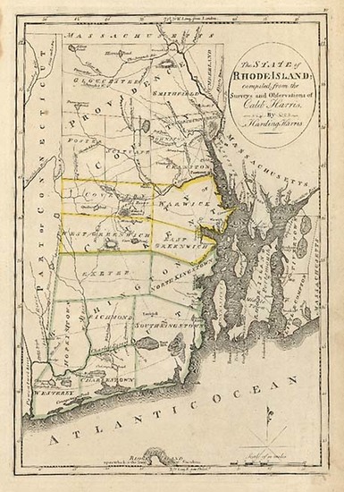 8-New England Map By Mathew Carey