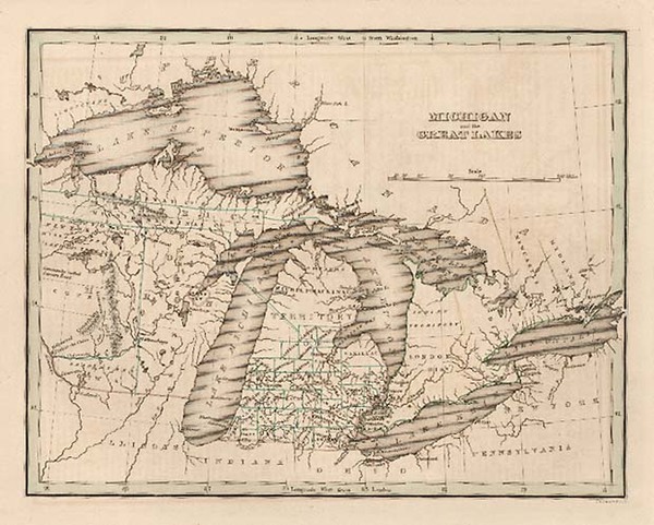 23-Midwest and Canada Map By Thomas Gamaliel Bradford