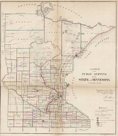 70-Midwest Map By General Land Office