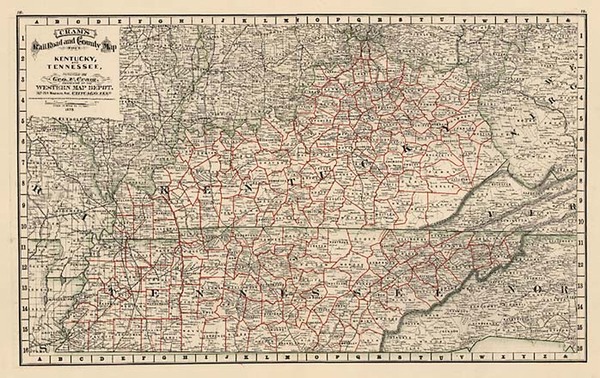 90-South Map By George F. Cram