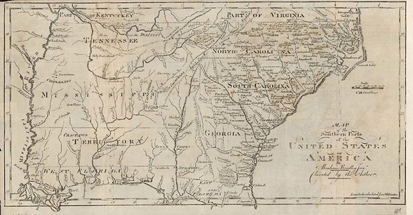36-Mid-Atlantic, South and Southeast Map By Jedidiah Morse / Abraham Bradley