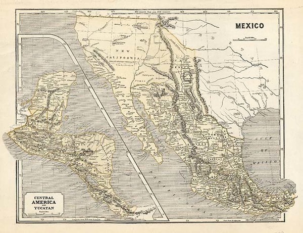 98-Southwest, Rocky Mountains, Central America and California Map By Sidney Morse  &  Samuel B