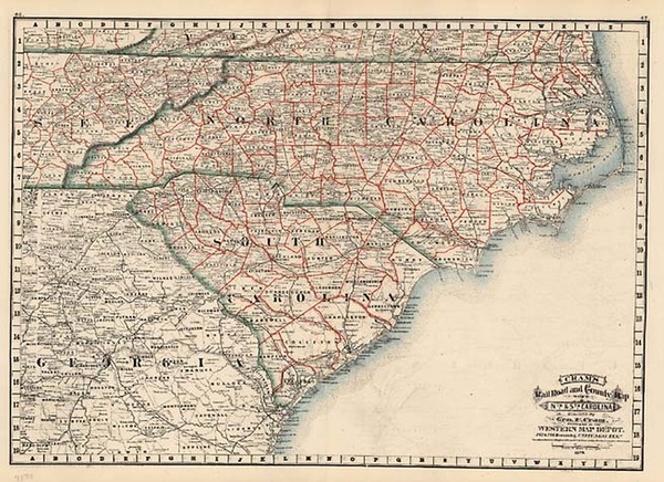 42-Southeast Map By George F. Cram