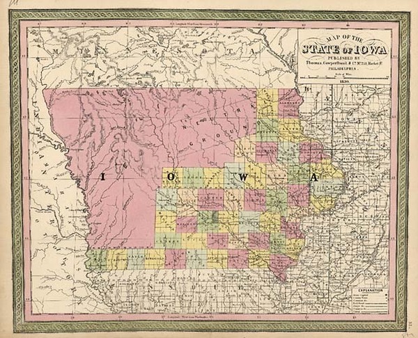 51-Midwest and Plains Map By Thomas, Cowperthwait & Co.