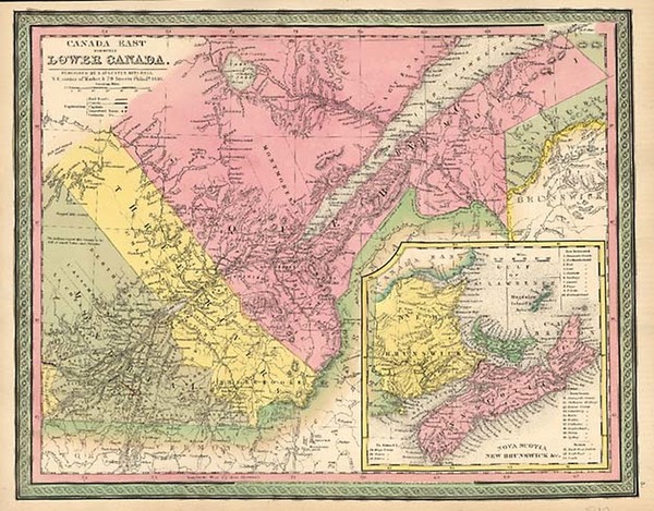 31-Canada Map By Samuel Augustus Mitchell