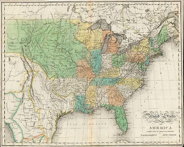 57-United States Map By John Melish